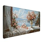 Gaming Mauspad XXL, Mousepad 800x400x3mm, Fluid Art Mauspad groß Vernähte Kanten Wasserdicht Anti-Rutsch für PC, Laptop Verbessert Präzision und Geschwindigkeit - grau Blume O-5