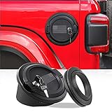 JeCar Tankdeckel mit Verriegelung für Gastank, Aluminiumlegierung, Außenzubehör für Jeep Wrangler JL JLU, US-Flagge