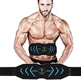 EMS Trainingsgerät,Bauchmuskeltrainer,Wiederaufladbarer USB-Muskelstimulator, Bauchtrainer mit 6 Modi und 9 Intensitäten, tragbarer Muskelstimulator, Fitnesstraining