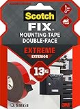 Scotch-Fix Extreme Doppelseitiges Montageband für den Außenbereich – 1 Rolle (19 mm x 5 m) – Extra stark, wetterfest & temperaturbeständig – Hält bis zu 13 kg – Kein Bohren nötig