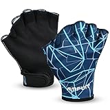 AMFUN Schwimmhandschuhe, Aquatic Handschuhe, Wasserdicht Schwimmhandschuhe mit Einstellbare Trageschlaufe, Trainingsschwimm Handschuhe für Wasserfitness Surfen Sport Männer Frauen Erwachsene (L)