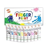 BLOT Fingermalfarben 10 x 36ml Fingerfarben für Kinder Ungiftig Fingermalerei LernspielzeugFingerfarbe Ungiftig und Abwaschbar