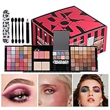 Professionelles Make-up Sets, MKNZOME Schminkkoffer Schminke Set Damen Schminkset Makeup Paletten Kosmetik Lidschatten Lipgloss Geburtstags Weihnachten Geschenkset