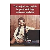 Retro Humor'Software Updates' Grußkarte Geburtstagsgeschenk Anlass