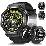 GPS Smartwatch Herren, 2026 Militär Smartwatch Sportuhr, 1.39'' Fitnessuhr Smart Watch für Android und ios, Wasserdichte Fitness Tracker mit Telefonfunktion/Herzfrequenz/AI/ChatGPT/über 100 Sportmodi