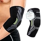 NativoDex Ellenbogenbandage – Kompressionsbandage für Ellenbogen, Bandage für Tennisarm, Golferarm, Sehnenentzündung, Arthrose, Sport - Armbandage Herren und Damen (Grün, M)