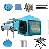 Heckklappenzelt für SUV, Heckklappenzelt, 3-4 Personen Schlafkapazität, 2 Türen für Reisen, Belüftung auf allen Seiten, einfach zu installieren, bringen Sie einen Outdoor-Maza, für Reisen &