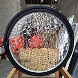 HEFJIAYCIQ Rundes Drehbares Fenster Mit Gehärtetem Glas, Flush Mount 360° Drehbar Aluminiumlegierung Shed Fenster, Für Badezimmer, Küche, Spielhaus Dekoration,Schwarz,75cm/29.5in