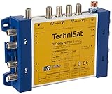 TechniSat TECHNISWITCH 5/8 G2 – Multischalter (Verteiler für Satellitensignale, für bis zu 8 Teilnehmer, 100m Entfernung überbrückbar, incl. Netzeil - mit und ohne Netzteil nutzbar) blau/gelb