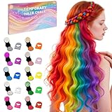 BUTBU Haarkreide für Mädchen Set, 10 Farben Auswaschbare-haarkreide für Kinder, Mitgebsel Kindergeburtstag, für Frauen-kinder Hochzeiten Make-Up Weihnachten Geburtstagsparty, Sicher & Sanft Geeignet
