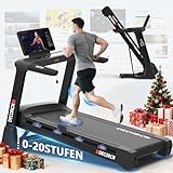 Decorcn Profi Laufband für Zuhause Klappbar, Laufbänder mit Steigung, Leiser Motor, Treadmill for Home mit Große Lauffläche, WiFi, Bluetooth, APP, Deutsche Qualitätsmarke, TÜV-geprüft