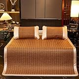 Kühlende Bambus-Rattan-Matte für den Sommer, faltbar, traditionelles chinesisches Rattan, 200 cm, atmungsaktiv, leicht, umweltfreundlich, Farbe D