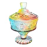 Ciieeo Kristallglas Aufbewahrungsglas mit Deckel Bonbonière für Süßigkeiten und Snacks Dekorativer Glasbehälter für und Partys Hochwertiges und Langlebiges