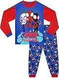 Marvel Jungen Spiderman Schlafanzug Langärmelige Nachtwäsche für Kinder Blau 98