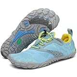 SAGUARO Damen Barfußschuhe Strandschuhe Unisex Wasserschuhe Trainingsschuhe Herren Outdoor & Indoor Atmungsaktiv Surfschuhe rutschfest Badeschuhe Frauen Fahrradschuhe Männer Leicht Türkis 42 EU