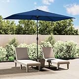 Vopese Sonnenschirm mit Metall-Mast 300x200 cm Azurblau Sonnenschirme Model47129
