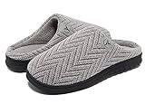 VIFUUR Herren Damen Hausschuhe Memory Foam Pantoffeln Short Plüschfutter rutschfeste Sohle Hausschuhe Indoor Outdoor Rosa Silberdraht 42/43 XL