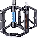 CXWXC Fahrradpedale Mit Reflektoren - MTB Aluminiumlegierung Pedale Set, 3 Abgedichtete Rutschfeste 9/16 Cube Pedale für Mountainbike, Rennrad