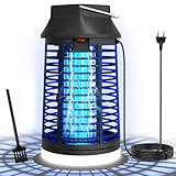 WUEAOA Insektenvernichter elektrisch mit LED Lampe, 4200V 15W UV Mückenlampe, Fliegenfalle elektrisch mückenfalle für Innen Außen, IPX4 wasserdichte, Fliegenlampe für Fliegen, Mücken, Motten
