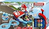 Carrera - 20063026 - First Nintendo Mario Kart Rennstrecken-Set für Kleinkinder|2,4m elektrische Rennbahn mit Mario & Yoshi Spielzeugautos|mit Handregler & Streckenteilen|für Kinder ab 3 Jahren