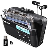 K7 Walkman Kassettenspieler + Kassettenrekorder + Cassette Player + Kassetten Digitalisieren + Tragbarer Kassettenrekorder + Mikrofon & Lautsprecher + Wiederaufladbarer Akku + Ohrhörer + 16GB SD-Karte