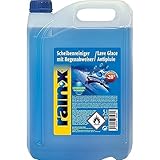 Rain-X Scheibenreiniger mit Regenabweiser - Frostschutz bis -20°C - Hydrophobe Technologie für klare Sicht - Entfernt Insekten und Schlamm - Gebrauchsfertig - 5L