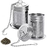 2 Teesieb für Losen Tee, Teefilter Edelstahl Tee Sieb Tee Infuser Teeei mit Abtropfschale Gewürzsieb Teesieb für Teekannen Tassen Küchen…