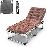 HUIBBGO Klappbarer, großer Liegesessel mit Schwerelosigkeit und verdickten und verbreiterten Aluminiumfüßen für Wohnzimmer, Außenterrasse, Camping und Strand