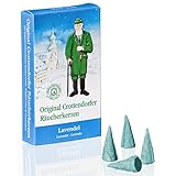 Crottendorfer Räucherkerzen - Räucherkerzen/Duftkerze - Lavendel - 24 Stück, Größe M - Made in Germany