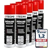 TECPO 8X Sprühkleber, 500ml Industriekleber, Kontaktkleber Alleskleber für Leder, Schaumstoff, Kunststoff, Metall, Papier, Gummi UVM.