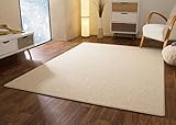 Steffensmeier Designer Teppich Modern Berber Sydney in Creme, Wollsiegel Qualität, Größe: 200x200 cm