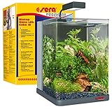 sera Biotop Nano LED Cube 16 - 16 l Süßwasser-Nano-Komplettaquarium mit LED Beleuchtung und 3-Kammer-Filter