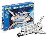 Revell Revell_04544 Modellbausatz Flugzeug 1:144 - Space Shuttle Atlantis im Maßstab 1:144, Level 4, originalgetreue Nachbildung mit vielen Details, Raumfahrt, Weltraum, 04544