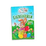 Oster Eier Farben - 5 Farben - Eierfarben - 5 kräftig bunte Farben Rot Gelb Orange Grün Blau