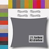 Ufamiluk sonnensegel wasserdicht rechteckig 1.5x2.5m sonnensegel Balkon Regenschutz 95% UV Schutz Windschutz Überdachung Plane für Garten Terrasse Outdoor Camping Patio Schwimmbad Grau