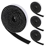 IANFAN 4 Rollen Filzgleiter Selbstklebend, 3mmx1.2cmx1.5m Filzband Selbstklebend Filzrolle Möbelgleiter Schwarzer Stuhlfilzgleiter Filz Möbel Filzstreifen zur Vermeidung von Kratzern Schalldämmung