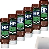 usy Bundle für HP BBQ Sauce Classic Woodsmoke Flavour 6er Pack (6x465g Flasche) + usy Block
