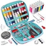 Coquimbo Nähset Nähzubehör Mini Nähset für Zuhause, Reise, Camping & Notfall, Nadel und Fadenset für Anfänger, Kinder und Reisende mit Nähnadeln, Schere, Faden, Fingerhut, Maßband (Alpaka)