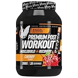 Engel Nutrition Premium Post Workout Shake – Protein & Kohlenhydrate für Muskelaufbau & Regeneration, BCAA, Glutamin & Recovery-Komplex, 2000 g (2000 g, Cherry)