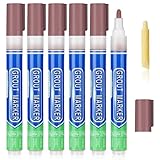 flintronic Fugenstift, Fugen zur Einfachen Anwendung, Fugenstift Fugenmörtel mit Ersatzspitze, Fugenstift in tönt zementäre Fugen-ein, fugen Reparatur Marker für Fliesen Wand (Braun-6 Stück)