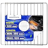 Verstellbarer Gitterrost für Backofen mit einer Tiefe von 320 mm und einer Breite von 350 mm bis 520 mm - Universell für Viele Marken von Ofen - Garantie 10 Jahre - MONTERAL