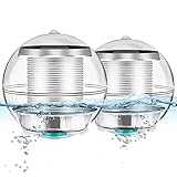 Solar Schwimmende Pool Beleuchtung, Pool Zubehör Teichbeleuchtung, Solar Schwimmkugel Pool Licht Wasserlicht, Multifarbige Deko für Pool, Teich, Garten Blumen(2 Stück)