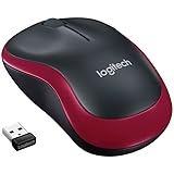 Logitech Kabellose optische Maus, M185, Rot