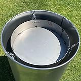 Universal BBQ Feuerbox Feuereinsatz für Feuerplatte Fassgrill BBQ-.Fass Durchmesser 48cm