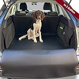 PaulePet Kunstleder Kofferraumschutz Hund in 4 Größen - Universale Autodecke für Kombi, SUV - Kofferraumschutzdecke mit Ladekantenschutz wasserabweisend & pflegeleicht (XL)