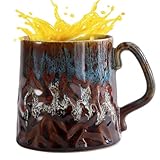 Tewzafiya Kaffeetasse im Ofen, Keramiktassen | Teetasse und Milch mit Backofenwechsel | Neuheit Handgemachte Espressotasse Spülmaschinenfest & Mikrowellengeeignet für