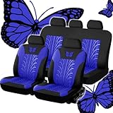 KEAAN 5 Sitzplätze Universal Autositzbezüge Set für Skoda Fabia/Fabia Combi/Fabia Scout PJ NJ 5J 3T4 3T5 6Y 6Y2 6Y5 2000-2023 2024 2025 Sitzbezügesets Komplettset Autositzschoner,Blue