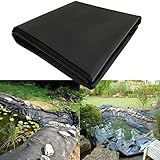 Durable 4 m x 3 m faltbare Gummi-Teichfolie für Landschaft, robuste und verstärkte undurchlässige Kunststoff-Teichfolie, Schwarz (1,5 x 7 m)