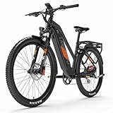 LANKELEISI MX600-Pro 27,5 Zoll Elektro-Trekking-Fahrrad (Orange)