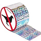 Vogelabwehr Vogelband Vogelschutz Reflektierendes Band 80m x 4.8cm Abschreckung Abwehrband Reflektorband Taubenabwehr Balkon Pigeon Repellent für Gärten und Dächer